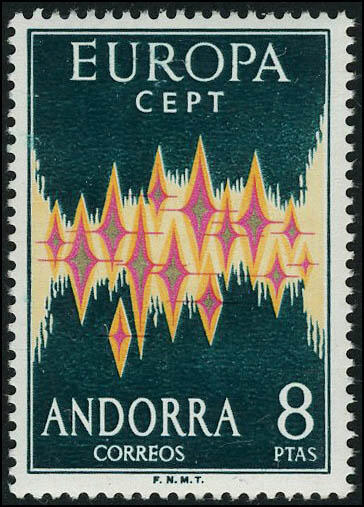 1972, 8 pts Andorre espagnol N° 64A, T.B