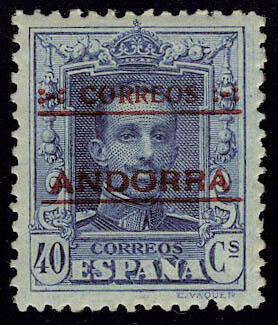 N° 8Aa, 40c bleu, A 000 000 au verso T.B. Maury