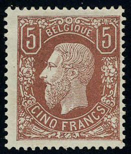 N° 37, 5f Brun rouge, TB