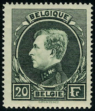 N° 290A, 20F vert gris, TB
