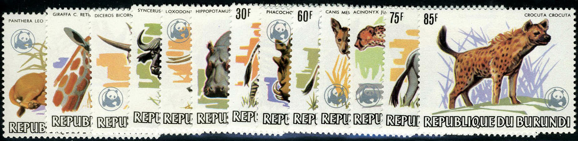 N° 864/76, La série Faune surchargée WWF, TB