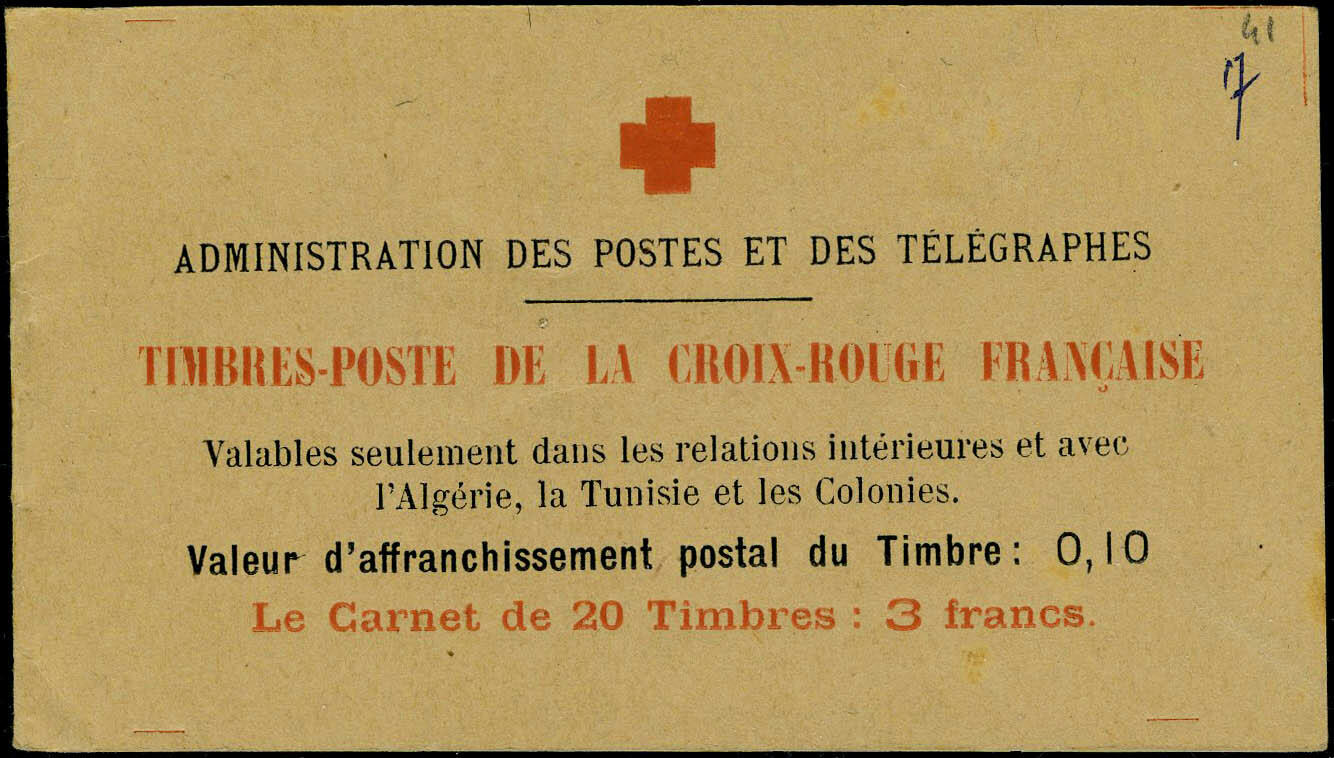N° 147-C1, 10c + 5c Semeuse camée Croix-Rouge, quelques rousseurs ...
