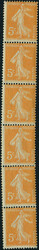 N° 5, 5c orange, bande de 6, TB - Ph.WEB