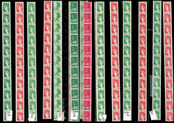 Collection complète des roulettes en bandes de 11, du N°67 au N°98 ...
