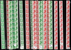 Collection complète des roulettes en bandes de 11, du N°67 au N°98 ...