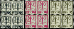 N° 1/15, la série Francisque, blocs de 4, TB, rare