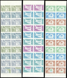 N° 60/62, Patrimoine Universel, Bloc de 20 timbres essai de couleur, ...