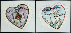 N° 38A/39A, la paire CHANEL avec N° noir au verso (roulette), TB - ...