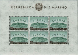 1961 St Marin bloc de 6 timbres, TB - Ph.WEB