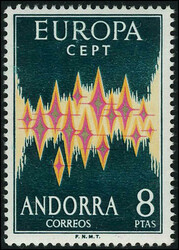 1972, 8 pts Andorre espagnol N° 64A, T.B