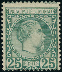 N°6. 25c Charles III. Très frais. T.B. Signé
