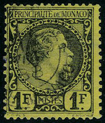 N° 9, 1F Charles III, trait d'encre au verso tenant de l'adresse ...