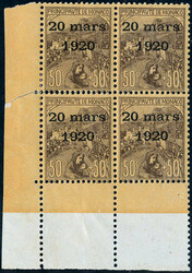 N° 41, 50c + 50c Bloc de 4 CdF, Superbe