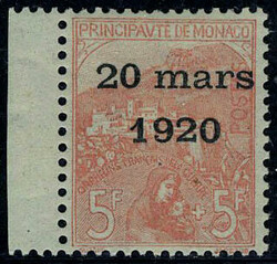 N° 43, 5F + 5F, 20 MARS 1920, excellent centrage, BdF, Cl, , signé, ...