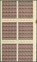 N° 12, 45c violet brun x 450 ex., 3 feuilles de 150 ex., TB - Photo ...