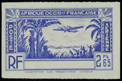 Type PA de 1940, 2f65 bleu (valeur non-émise) sans la légende Côte ...