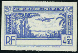 4F50 bleu sans la légende Côte d'Ivoire, non dentelé, TB - Photo ...