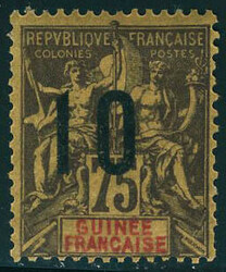 N° 54A, 10 sur 75c, chiffres espacés, T.B