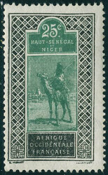 N° 27a, 25c noir et vert sans surcharge Haute Volta, T.B