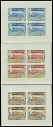 N° 153/5, 3 valeurs TELECOMMUNICATIONS, mini feuillets de 4, non ...