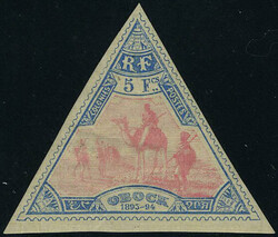 N° 61, 5f bleu et rose TB signé Calves