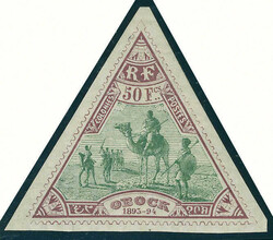 N° 64, 50f lilas brun et vert, T.B