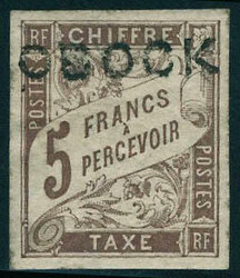 N° 18, 5f marron T.B. signé A Brun
