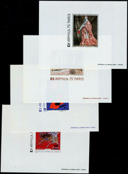 N° 423 + 425/27, Les 4 valeurs tableaux Epreuves de luxe, TB
