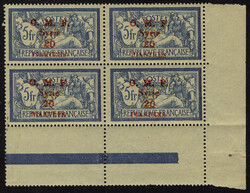 N° 30, 20p sur 5f Merson, surcharge carmin, OMF en lettres grasses, ...