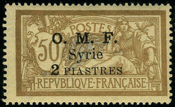 N° 69a, Erreur 2p s/50c Merson, TB