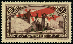 N° 33d, 10p brun-lilas, surcharge Avion en vert, TB, Non-émis