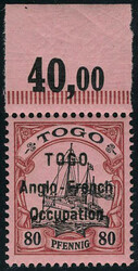 N° 40, 80Pf Anglo French Occ., BdF, TB - Signé Brun