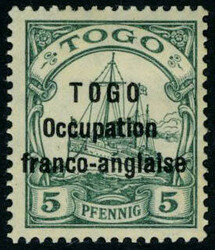 N° 44, 5pf vert, Tb, signé Bothe