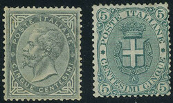 N° 42+57, 5c gris + 5c vert, TB - Ph.WEB