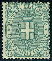 N° 57, 5c vert TB, signé Diéna, Sassone 59 = 1900€