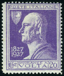 20c violet VOLTA sans la surcharge CYRENAIQUE (N°41a), C.L. TB, ...