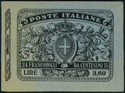 N° 2, Carnet complet de 24 x 15c, TB, Rare - Sassone 2