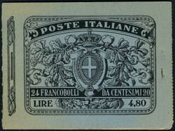 N° 3, Carnet complet de 24 x 20 s/15c, TB, Rare - Sassone 3