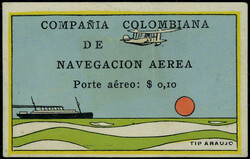 N° 9, 10c vignette multicolore, TB, rare