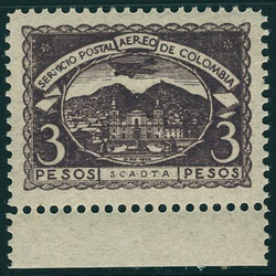 N° 38, 3p violet, dentelé 11 1/2, bdf, T.B