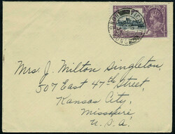 N° 135, 20c Jubile de George V seul sur L., càd Victoria Hong Kong ...