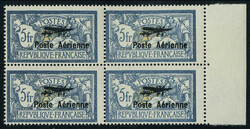 N° 1/2, la paire, bloc de 4, BdF, superbe, rare en blocs