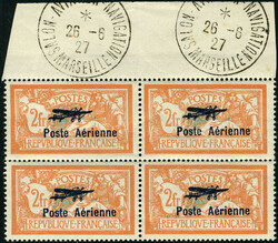 N° 1a/2, La paire Salon de Marseille en blocs de 4 BdF dont 1 ex. ...