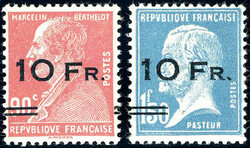 N° 3/4, La paire Ile de France, excellent centrage (RARE !!), ...