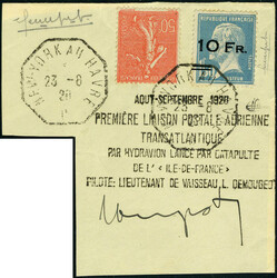 N° 3/4, La paire Ile de France oblitérés sur 2 fragments, TB, ...