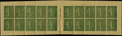 N° 130-C2, 15c vert-olive Semeuse lignée, couverture avec en 2ème ...