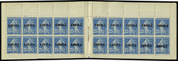 N° 140 CA2, 25c Semeuse, bleu, carnet de 20, sans publicité, ...
