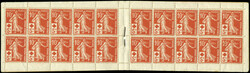 N° 147-C1, 10+5c Croix-Rouge, Carnet complet de 20 ex., bon centrage ...