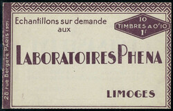 N° 188-C2, 10c Phéna, carnet de 10ex, T.B