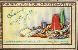 N° 189-C1, 15c brun Semeuse camée, carnet de 10 timbres + 10 ...